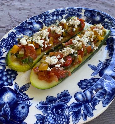 courgettes tomates Les courgettes à la feta et à la tomate